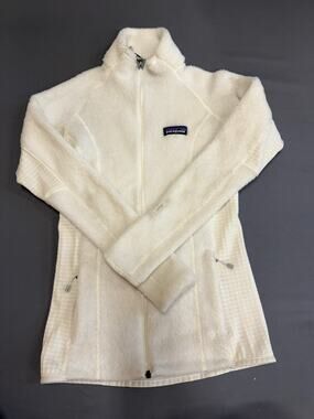 Patagonia R-2 White Fleece Full Zip Polartec Womens Size XXS